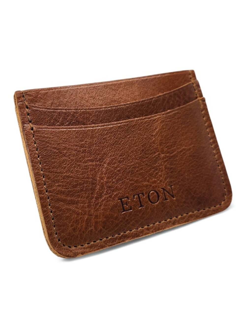 ETON Brown Leather Cardholder & Harry Rosen Pouch - Picture 7 of 9